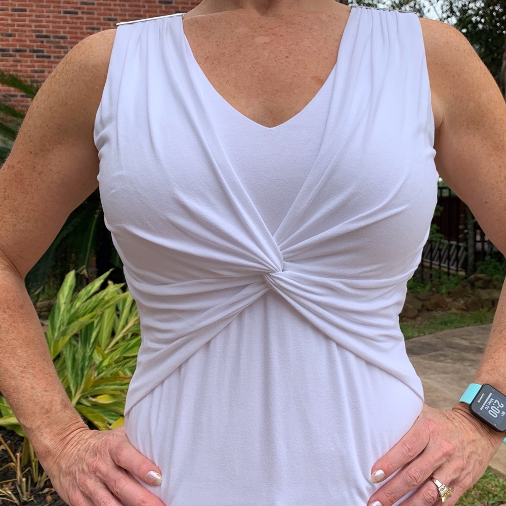 WHBM criss cross knit shirt Size XS